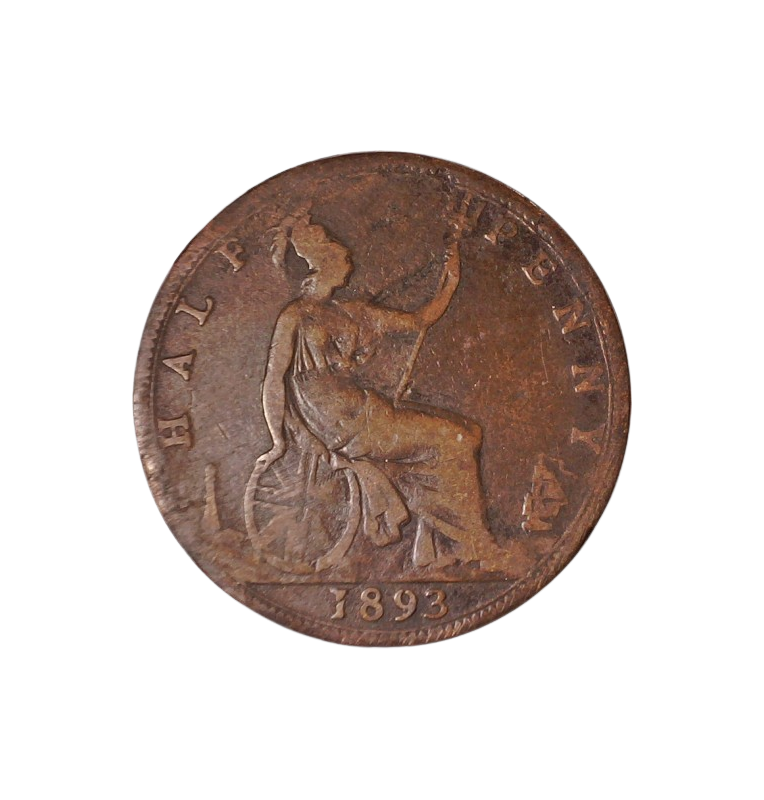Gran Bretaña 1/2 Penny 1893 KM 754. NO UNC